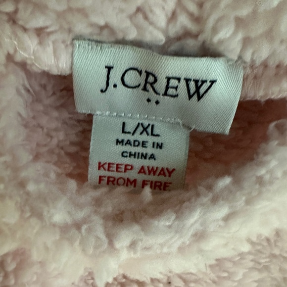 J. Crew Pink Plush Robe Womens Size L/XL - Picture 2 of 10